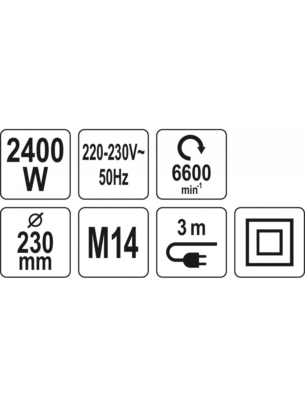 Kampinis šlifuoklis 2400W, d-230mm Yato 3 Kampinis šlifuoklis 2400W, d-230mm Yato 3