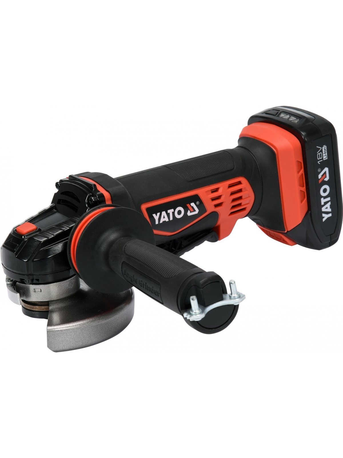 Kampinis šlifuoklis akumuliatorinis, 18V 2Ah Li-ion, d-125mm Yato | M14, 10000 aps/min