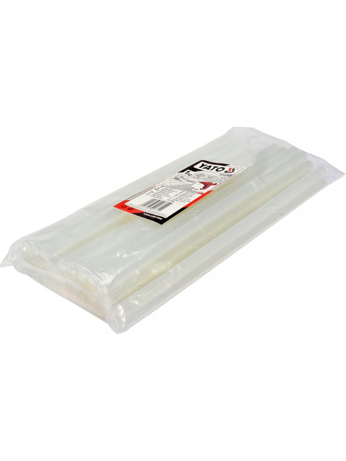 Karštų klijų lazdelės 11x300mm bespalvės 1 kg Yato 1