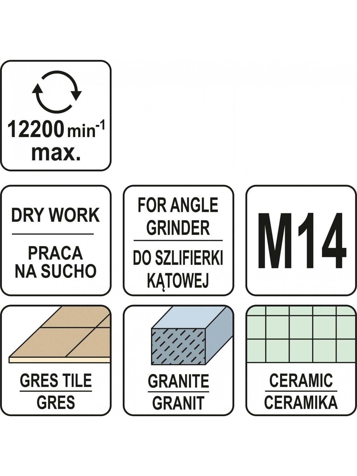 Karūna gręžimo deimantinė M14 Yato | 51mm 6