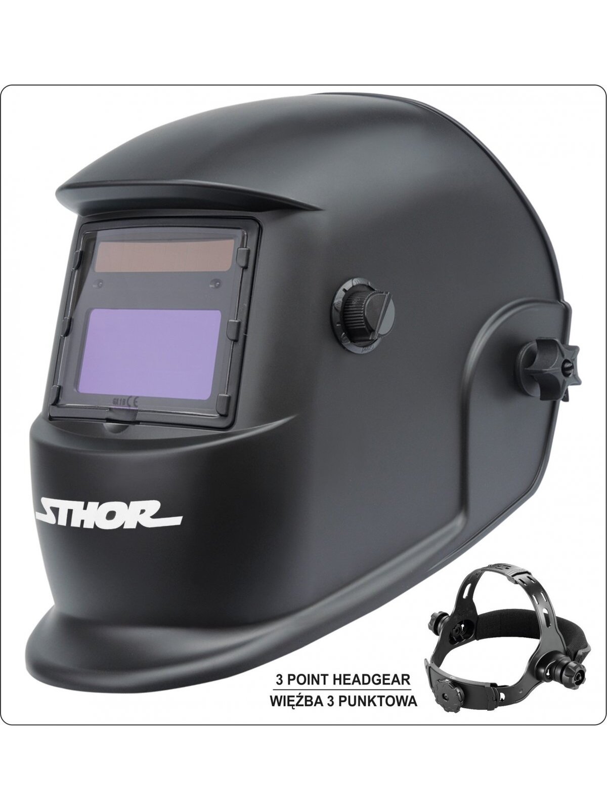 Kaukė suvirintojo su automatiškai tamsėjančiu filtru 74480 CE Sthor 6