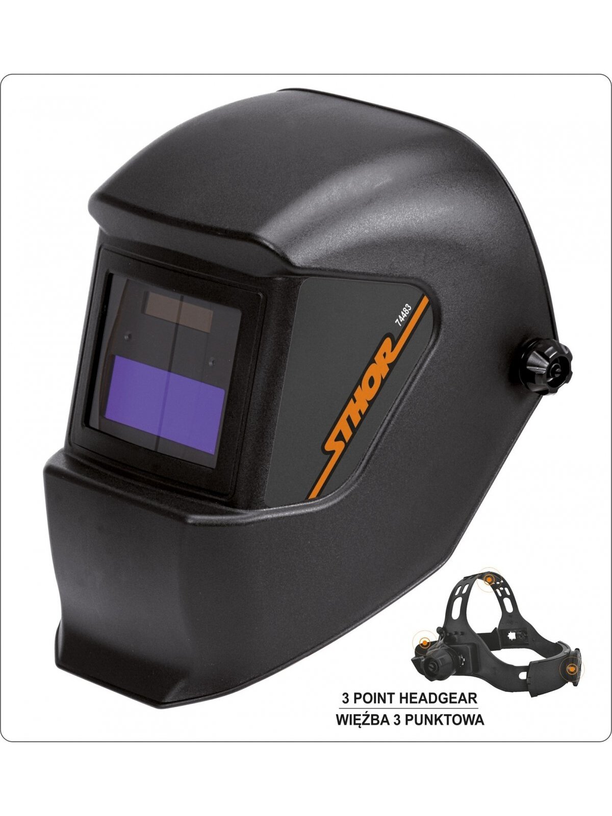 Kaukė suvirintojo su automatiškai tamsėjančiu filtru 74483 CE Sthor 5