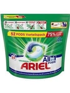 KAPSULĖS SKALBIMO ARIEL UNIVERSAL 52VNT