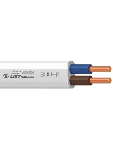 Kabelis BVV-P, 2 x 1 mm²