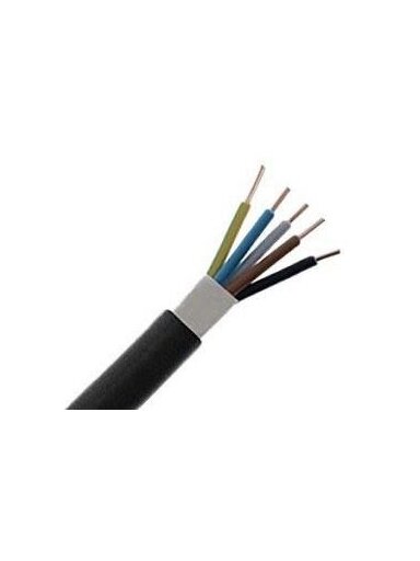 Kabelis Lietkabelis CYKY-L 5 x 4 mm², juodas, 100 m.