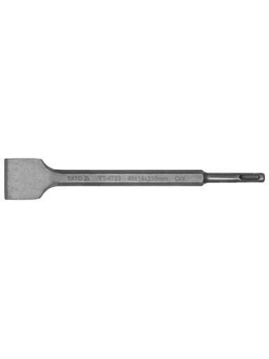 Kaltas perforatoriui plokščias SDS+ CrV 40x14x250mm Yato