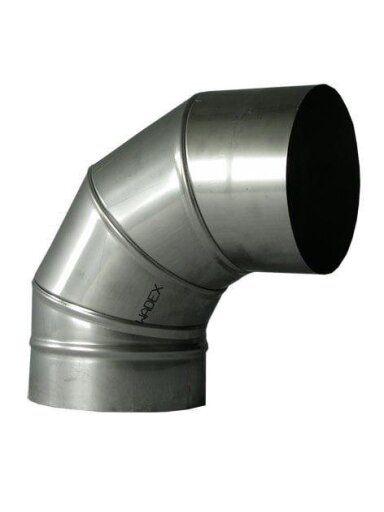 Kaminų alkūnė WADEX 116, D160 mm 90°