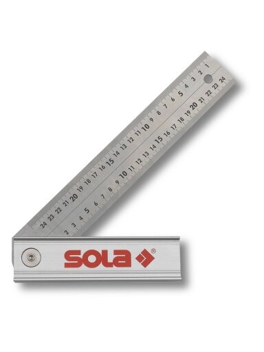 Kampainis QUATTRO nerūdijančio plieno 45°, 90°, 135° Sola | L-250x170mm