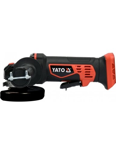 Kampinis šlifuoklis akumuliatorinis 18V Li-ion, d-125mm (be akumuliatoriaus) Yato | M14, 10000 aps/min