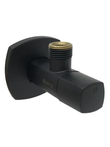 Kampinis ventilis A-80, juodas matinis 1/2"X1/2"