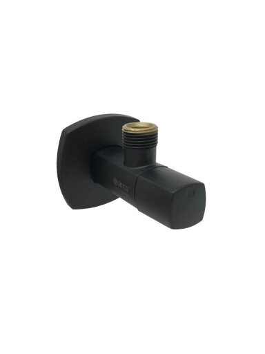Kampinis ventilis A-80, juodas matinis 1/2"X3/8"