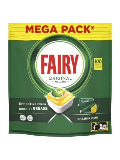 KAPSULĖS IND FAIRY ALLINONE LEMON 100VNT