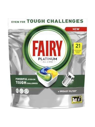 KAPSULĖS INDA FAIRY PLATINUM LEMON 21VNT