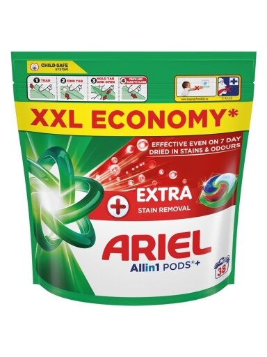 KAPSULĖS SKALB ARIEL EXTRA CLEAN 38VNT KAPSULĖS SKALB ARIEL EXTRA CLEAN 38VNT
