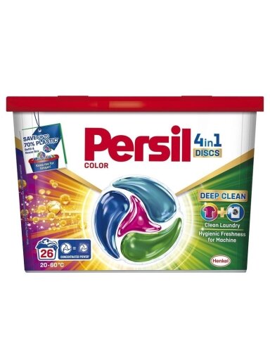 KAPSULĖS SKALB PERSIL DISCS COLOR 26VNT