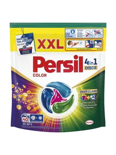 KAPSULĖS SKALB PERSIL DISCS COLOR 40VNT