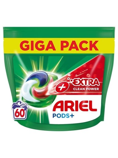 KAPSULĖS SKALBIM ARIEL EXTRA CLEAN 60VNT