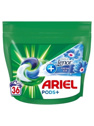 KAPSULĖS SKALBIMO ARIEL FRESH AIR 36VNT