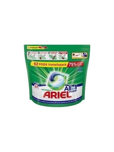 KAPSULĖS SKALBIMO ARIEL UNIVERSAL 52VNT