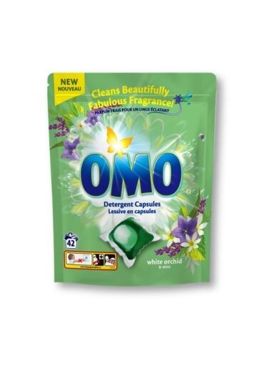 KAPSULĖS SKALBIMO OMO WHITE ORCHID 42VNT