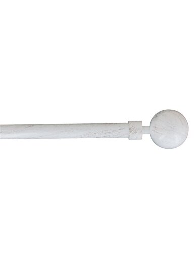 Karnizų komplektas teleskopinis, viengubas, D19, 120-210 cm