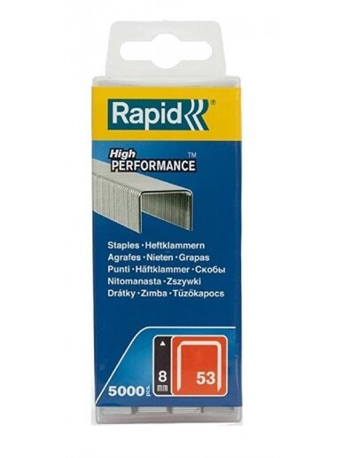 Kabės Rapid, tipas 53; 11,4 x 8 mm; 5000 vnt 1 Kabės Rapid, tipas 53; 11,4 x 8 mm; 5000 vnt 1
