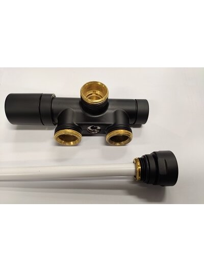 Kampinis mazgas gyvatukui, vienvamzdei/dvivamzdei sistemai, 1/2, 3/4EK, 50 mm juoda matinė Kampinis mazgas gyvatukui, vienvamzdei/dvivamzdei sistemai, 1/2, 3/4EK, 50 mm juoda matinė