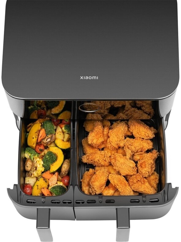 Karšto oro gruzdintuvė Xiaomi Dual Zone, juoda, 2700 W, 10 l 1