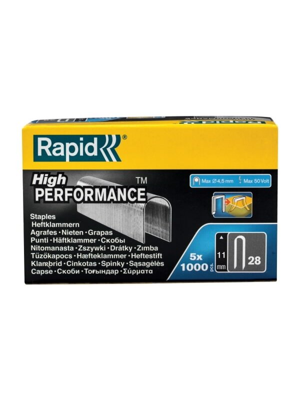Kabės laidams, 5000 vnt,11mm 28/11, Rapid 2 Kabės laidams, 5000 vnt,11mm 28/11, Rapid 2