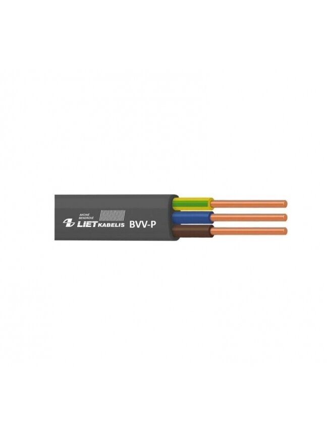 Kabelis BVV-P, 3 x 1,5 mm², 100m