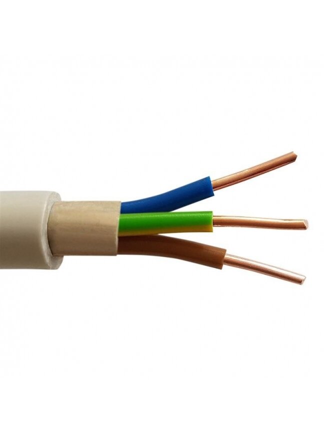 Kabelis KH05VV-U/NYM, 3 x 2,5 mm² Kabelis KH05VV-U/NYM, 3 x 2,5 mm²