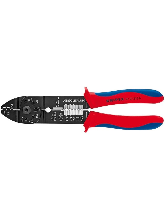 Kabelių kirpimo, nužievinimo, užspaudimo replės laidams 0,5-2.5mm2, Knipex 1