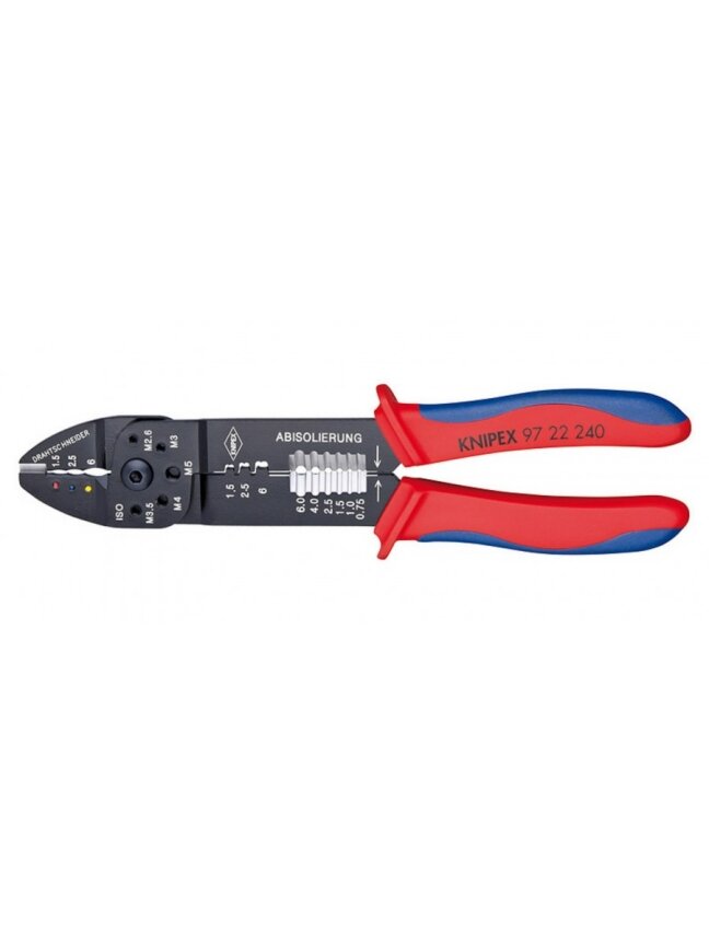 Kabelių kirpimo, nužievinimo, užspaudimo replės laidams 0,5-6mm, Knipex 1 Kabelių kirpimo, nužievinimo, užspaudimo replės laidams 0,5-6mm, Knipex 1