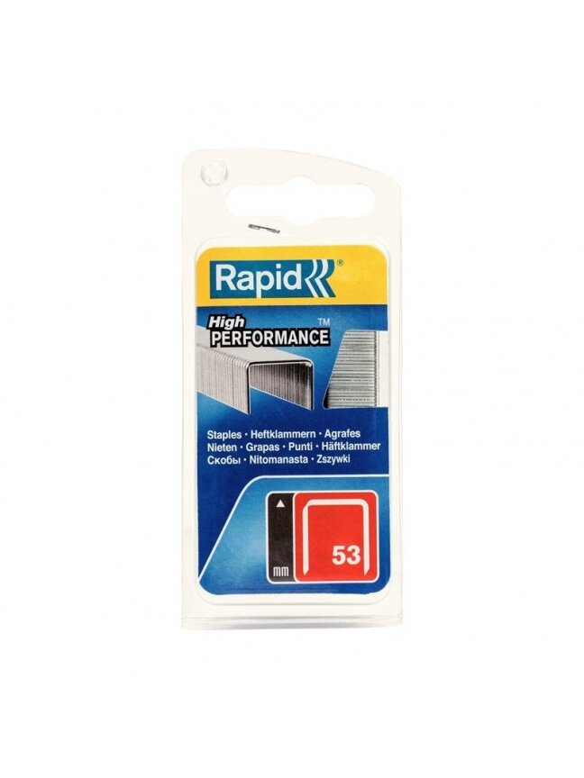 Kabės Rapid 40109504, 11.4x10 mm, tipas 53, 1080 vnt. Kabės Rapid 40109504, 11.4x10 mm, tipas 53, 1080 vnt.