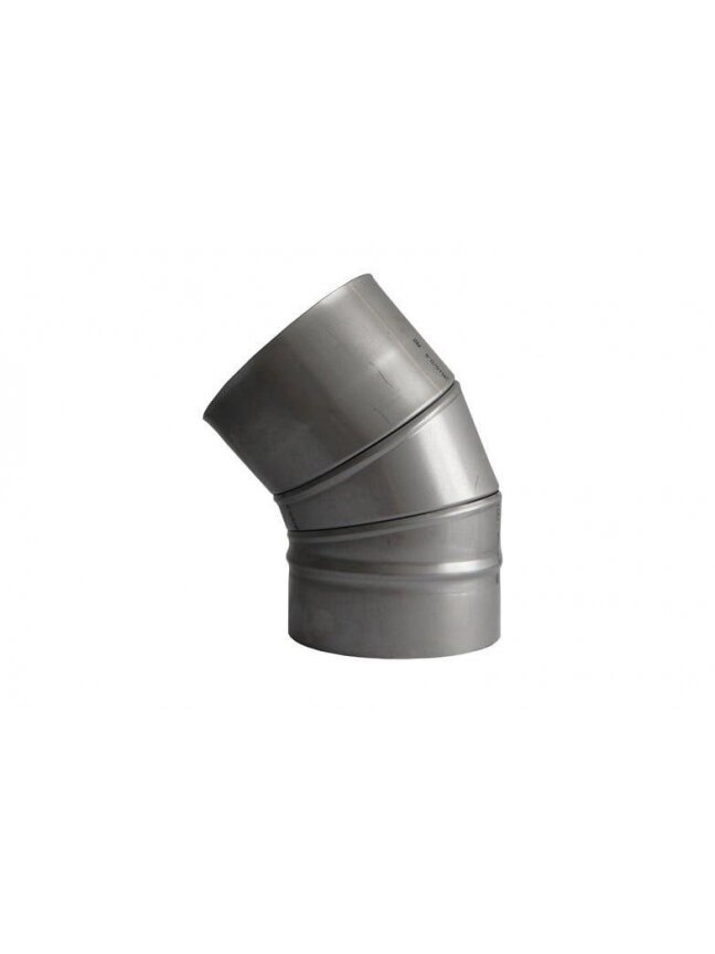 Kaminų alkūnė WADEX 115, D150 mm 45°