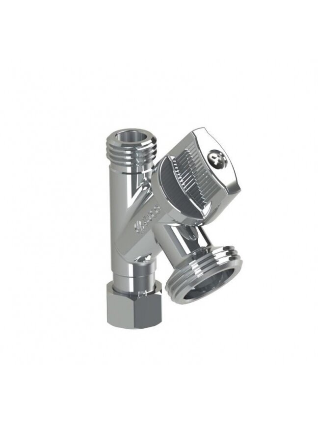 Kampinis ventilis 280010, 3/8"x3/8"x3/4"