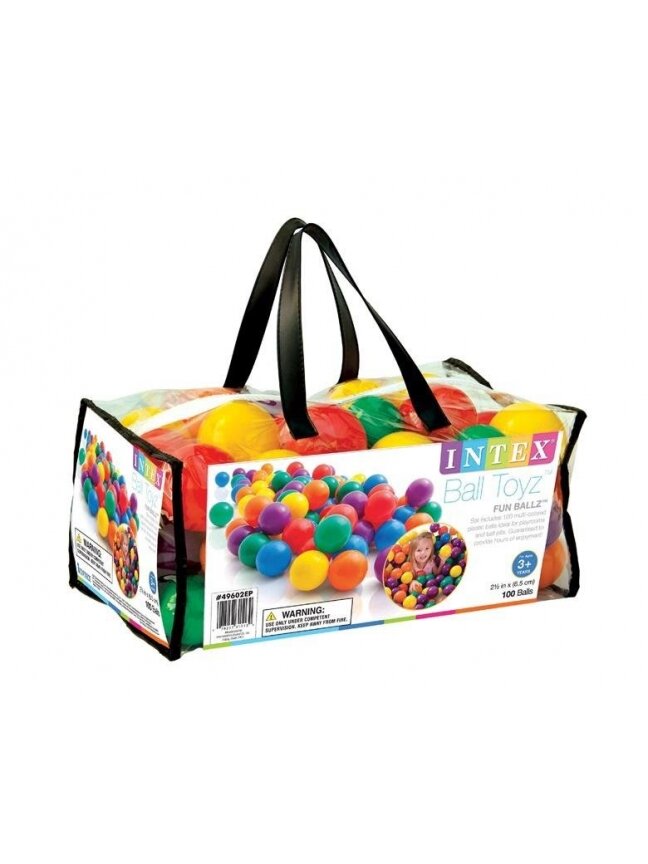 Kamuoliukų rinkinys Intex 49602, 6,5 cm, 100 vnt. Kamuoliukų rinkinys Intex 49602, 6,5 cm, 100 vnt.