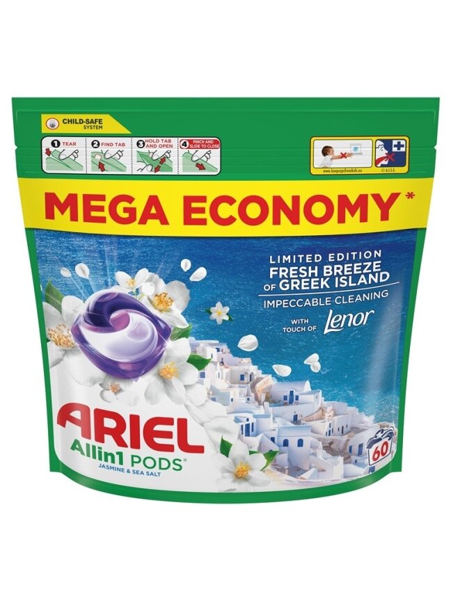 KAPSUL SKALBIMO ARIEL FRESH BREEZE 60SK KAPSUL SKALBIMO ARIEL FRESH BREEZE 60SK