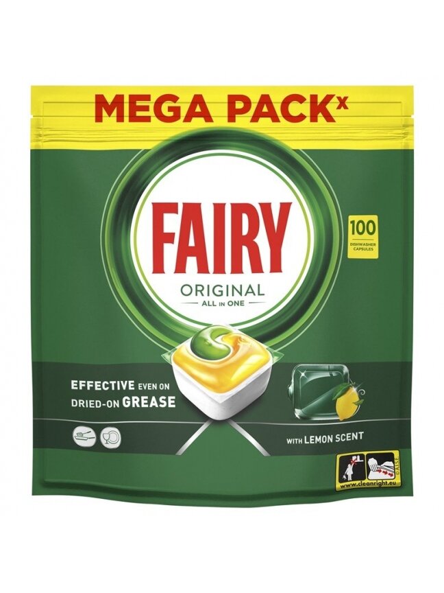 KAPSULĖS IND FAIRY ALLINONE LEMON 100VNT 1 KAPSULĖS IND FAIRY ALLINONE LEMON 100VNT 1