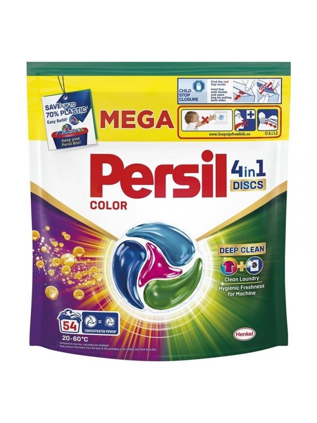 KAPSULĖS SKALBI PERSIL DISCS COLOR 54VNT KAPSULĖS SKALBI PERSIL DISCS COLOR 54VNT