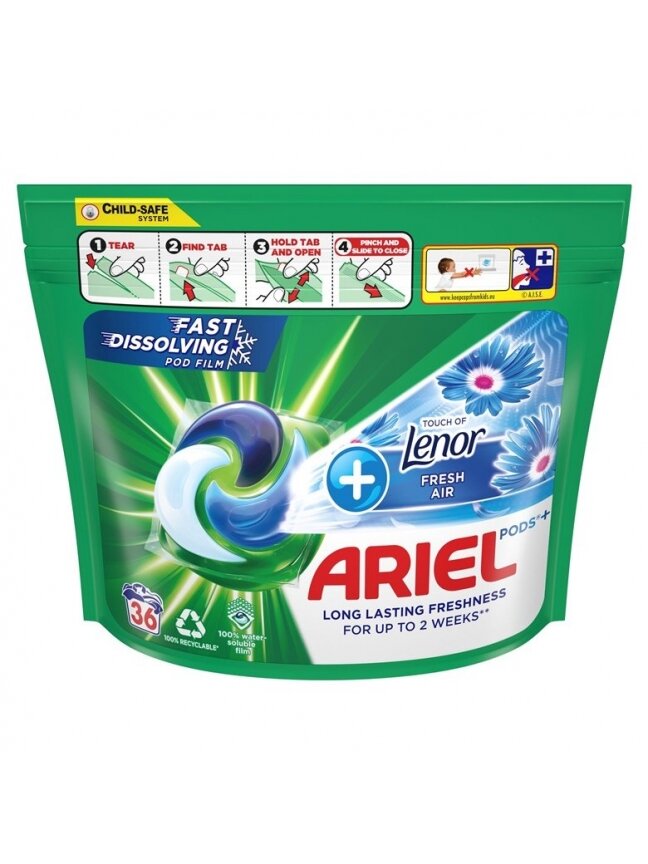 KAPSULĖS SKALBIMO ARIEL FRESH AIR 36VNT 1 KAPSULĖS SKALBIMO ARIEL FRESH AIR 36VNT 1