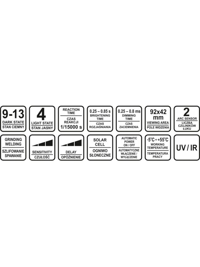 Kaukė suvirintojo su automatiškai tamsėjančiu filtru 74480 CE Sthor 5