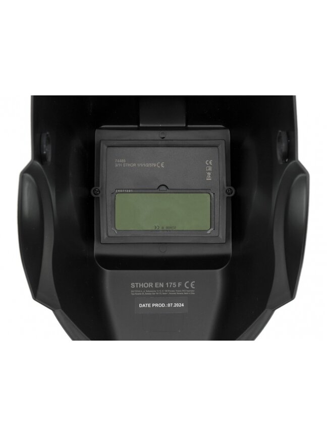Kaukė suvirintojo su automatiškai tamsėjančiu (TRUE COLOR) filtru CE 90x35mm Sthor 5 Kaukė suvirintojo su automatiškai tamsėjančiu (TRUE COLOR) filtru CE 90x35mm Sthor 5