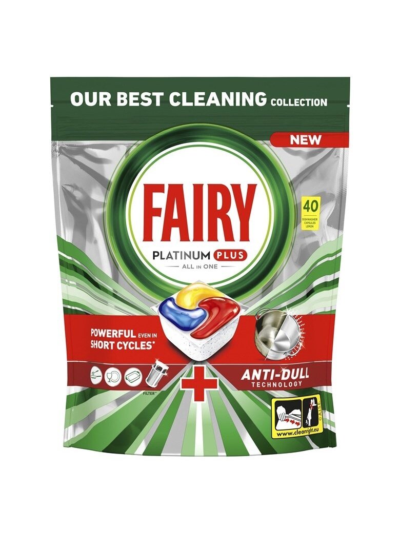KAPSULĖS IND FAIRY PLAT PLUS LEMON 40VNT KAPSULĖS IND FAIRY PLAT PLUS LEMON 40VNT