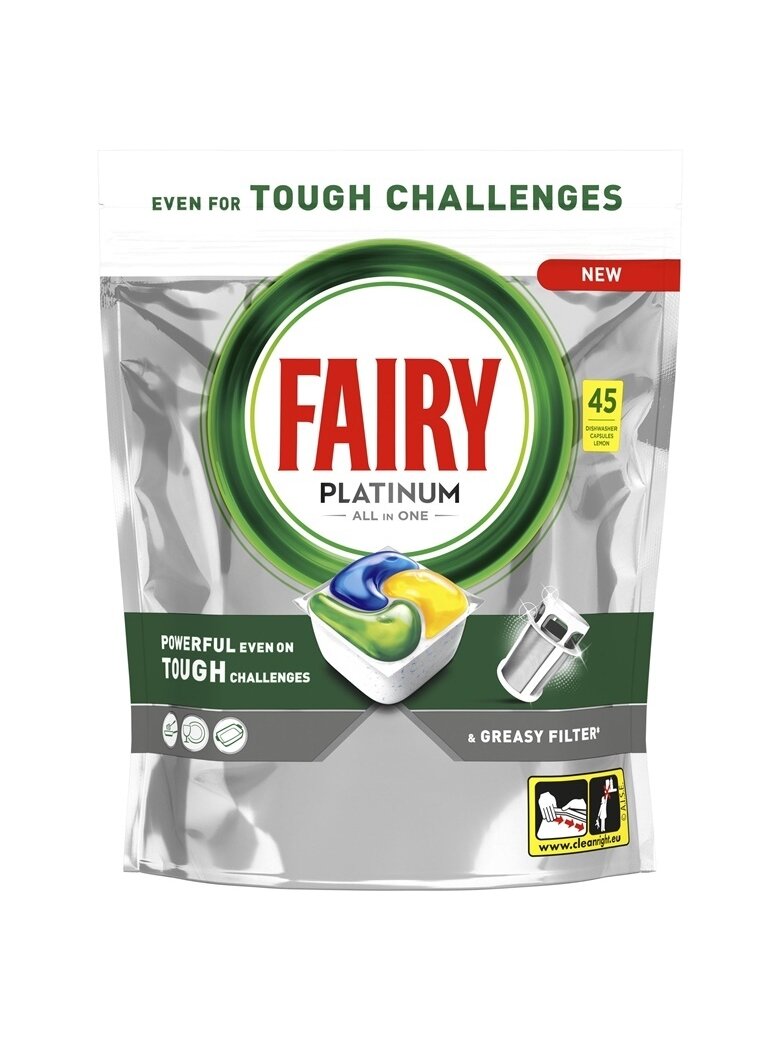 KAPSULĖS INDA FAIRY PLATINUM LEMON 45VNT KAPSULĖS INDA FAIRY PLATINUM LEMON 45VNT