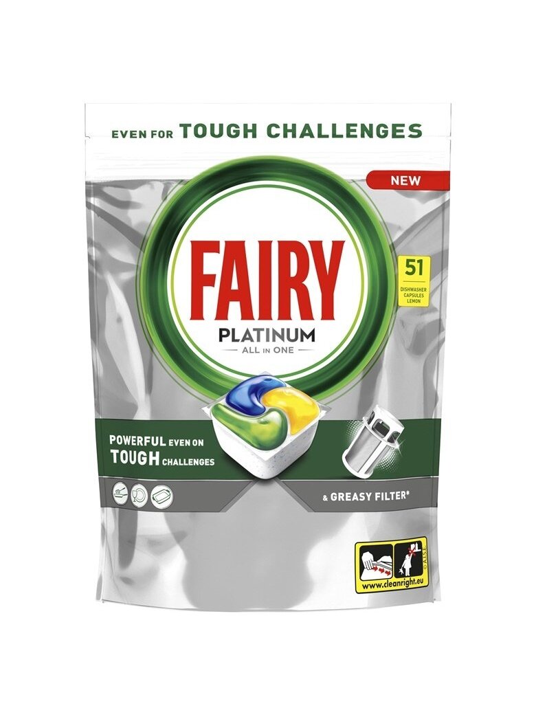 KAPSULĖS INDA FAIRY PLATINUM LEMON 51VNT 1