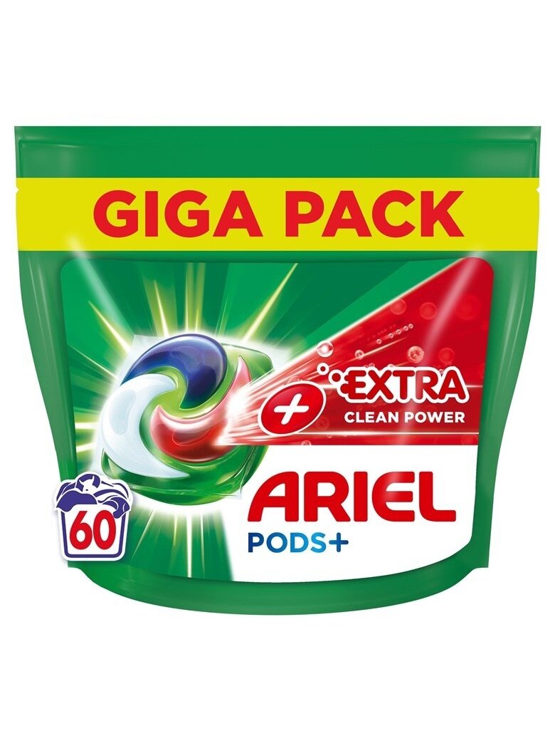 KAPSULĖS SKALBIM ARIEL EXTRA CLEAN 60VNT KAPSULĖS SKALBIM ARIEL EXTRA CLEAN 60VNT