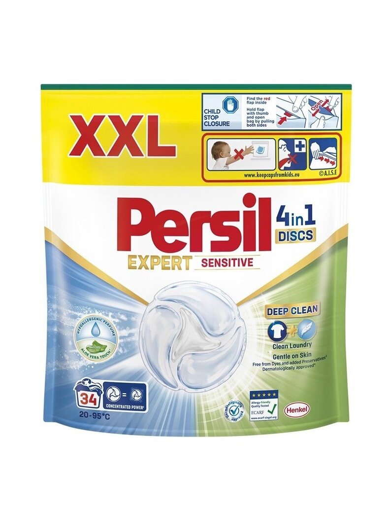 KAPSULĖS SKALB PERSIL DISCS SENSIT 34VNT