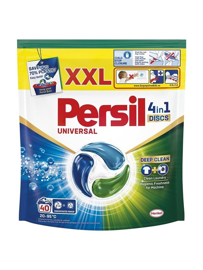 KAPSULĖS SKALB PERSIL DISCS WHITE 40VNT
