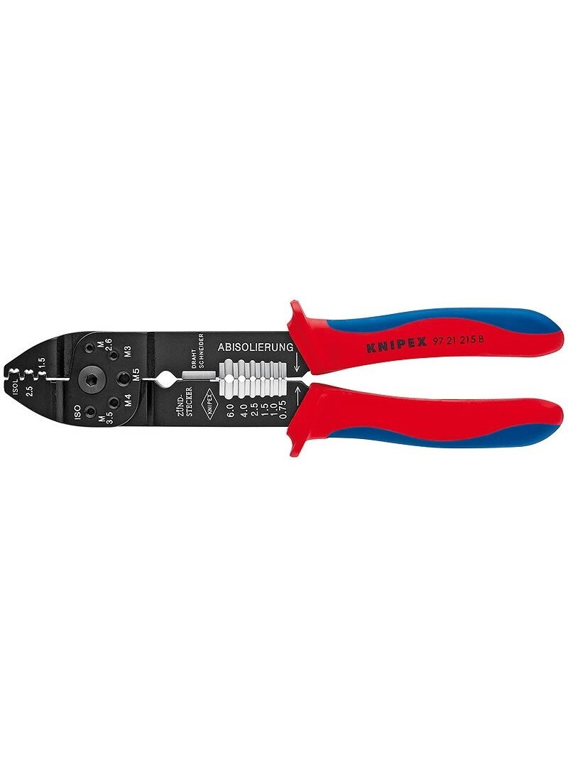 Kabelių kirpimo, nužievinimo, užspaudimo replės laidams 0,5-2.5mm2, Knipex